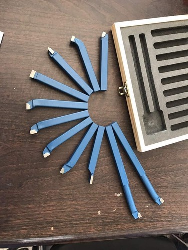 11Pcs 12mm Carbide Tipped Lathe Turning Tools Metal Cutter Cutting Tool Bit Set - Picture 4 of 6