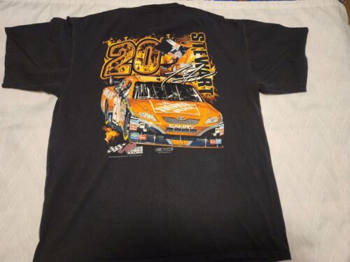 Tony Stewart #20 Race T-shirt Double Sided Home Depot Chase XL Black Orange - Picture 2 of 5