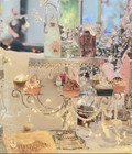 Large Shabby Crystal Silver Chic Cupcake Candelabra Table Display Cake Stand New