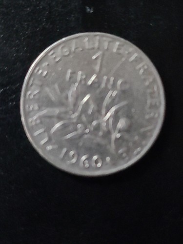 1960 France French One 1 Franc Coin Larger 0 Zero - Picture 4 of 4