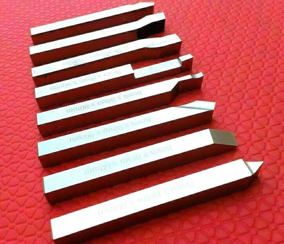 3/8" shank 8pcs/set Solid HSS tool bits offset cranked turning - Image 3 of 4