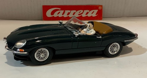 SLOT CAR CARRERA EXCLUSIV 20485 JAGUAR E-TYPE '61 DESCAPOTABLE VERDE 1/24 - Picture 2 of 8