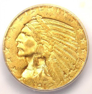 1912 S Indian Gold Half Eagle 5 Coin Icg Ms61 Rare In