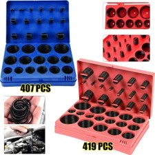 SAE Metric Rubber O-Ring Washer Assortment Set Automotive Storage Case ORing Kit