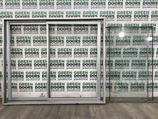 SLIDING PATIO DOORS SILVER ALUMINIUM EXTERNAL REYNAERS CP130 LIFT AND SLIDE