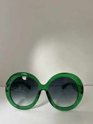 Vintage Sonnenbrille 60er Jahre grünes Gestell Farbverlauf abgerundet Retro