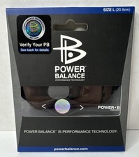 Power Balance Performance Tech Wristband Black White Size L 20.5cm NWT FREE SHIP