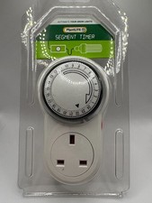 PLANTLITE 24 HOUR SEGMENT TIMER SWITCH UK MAINS FOR GLOW LIGHTS CIRCULATION FANS