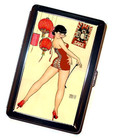 SAKE Girl Cigarette case beautiful pinup Handmade Accessory