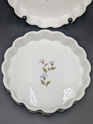 Set Of 2 5'' Tarte Baking Dishes Porcelains De Couleuvre France Floral Design