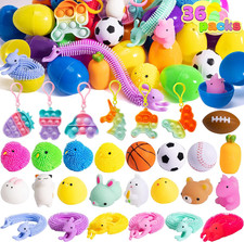 36 PCS Prefilled Easter Eggs with Stress Relief Toys, Easter Toys for Egg Hunt,