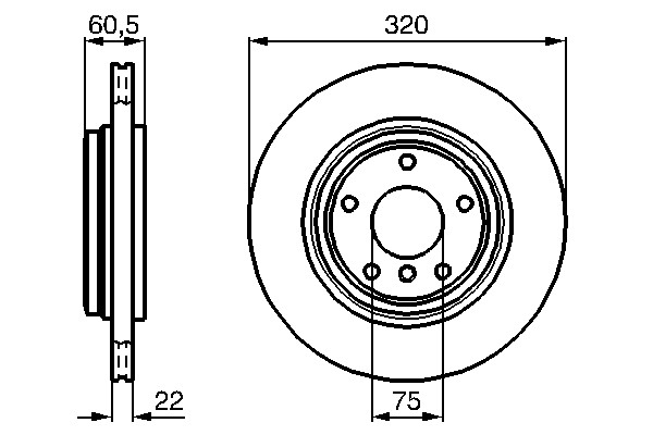 2X Bosch 0 986 478 975 Bremsscheibe FüR Bmw-image