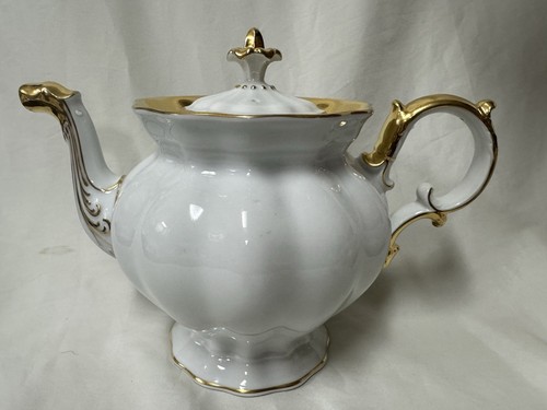 Furstenberg Germany 'Old Paris Porcelain Style' 3-Piece TEA SET w/Heavy Gold - Picture 2 of 16