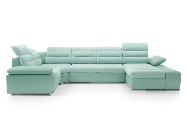 Ecksofa U Form Sofa Couch Design Couchen Polster Textil Modern Eck-image