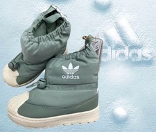 ADIDAS SUPERSTAR 360 BOOT I OLIVE GREEN OFF WHITE KIDS SIZE UK 9.5 EURO 27 B NEW