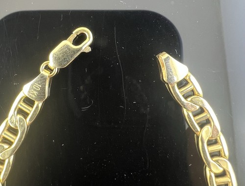 10k Gelbgold halbhohl Anker Link 8" Mariner Armband 6,2 Gramm - Bild 6 von 11