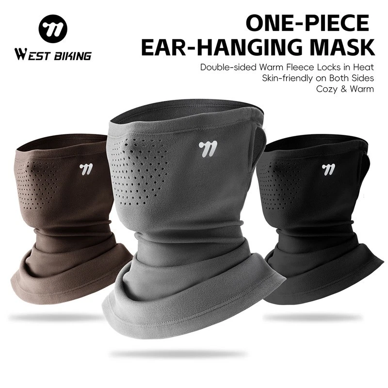 WEST BIKING Winter Cycling Face Mask Warm Ear-hanging Sports Neck Warmer Scarf - Image 2 of 4