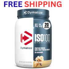 Dymatize ISO100 Whey Protein Isolate, Gourmet Vanilla, 25g Protein, 20 Servings