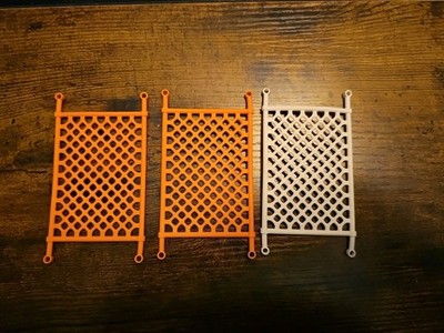 Lego Net Plastic 8x14 Lattice White And Orange
