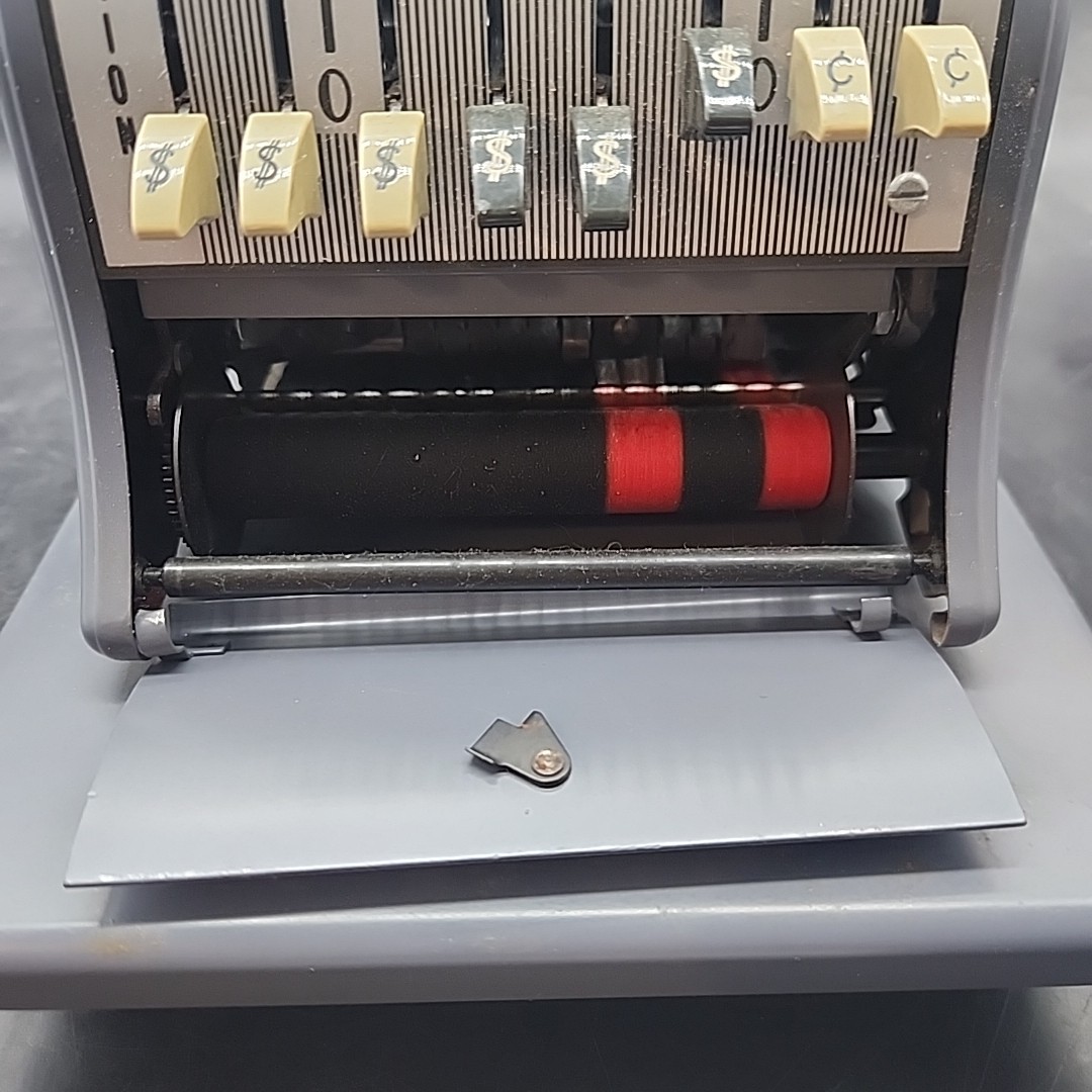 Vtg PAYMASTER RIBBON WRITER 8000 Series Check Writer USA w/ Key Works ...