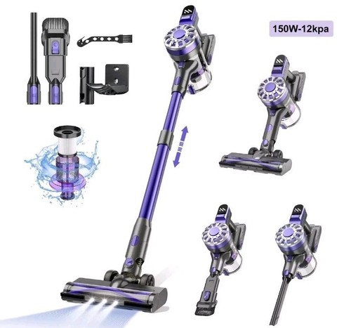 V07 Cordless Telescopic Vacuum Cleaner - Red