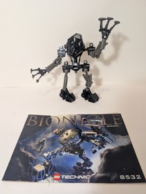 100% Complete & Retired LEGO BIONICLE Onua 8532 Figure Set with Instructions