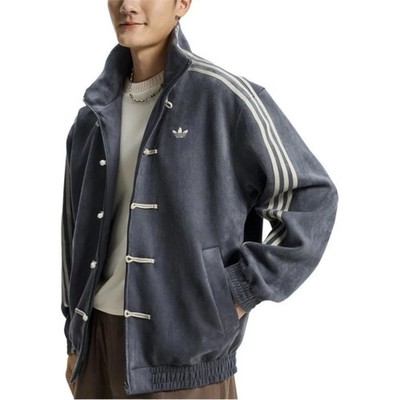  originals CTT 3.1ソフト トラックジャケット Adidas Originals CTT 3.1 Chinese Track Casual Jacket Deep Gray