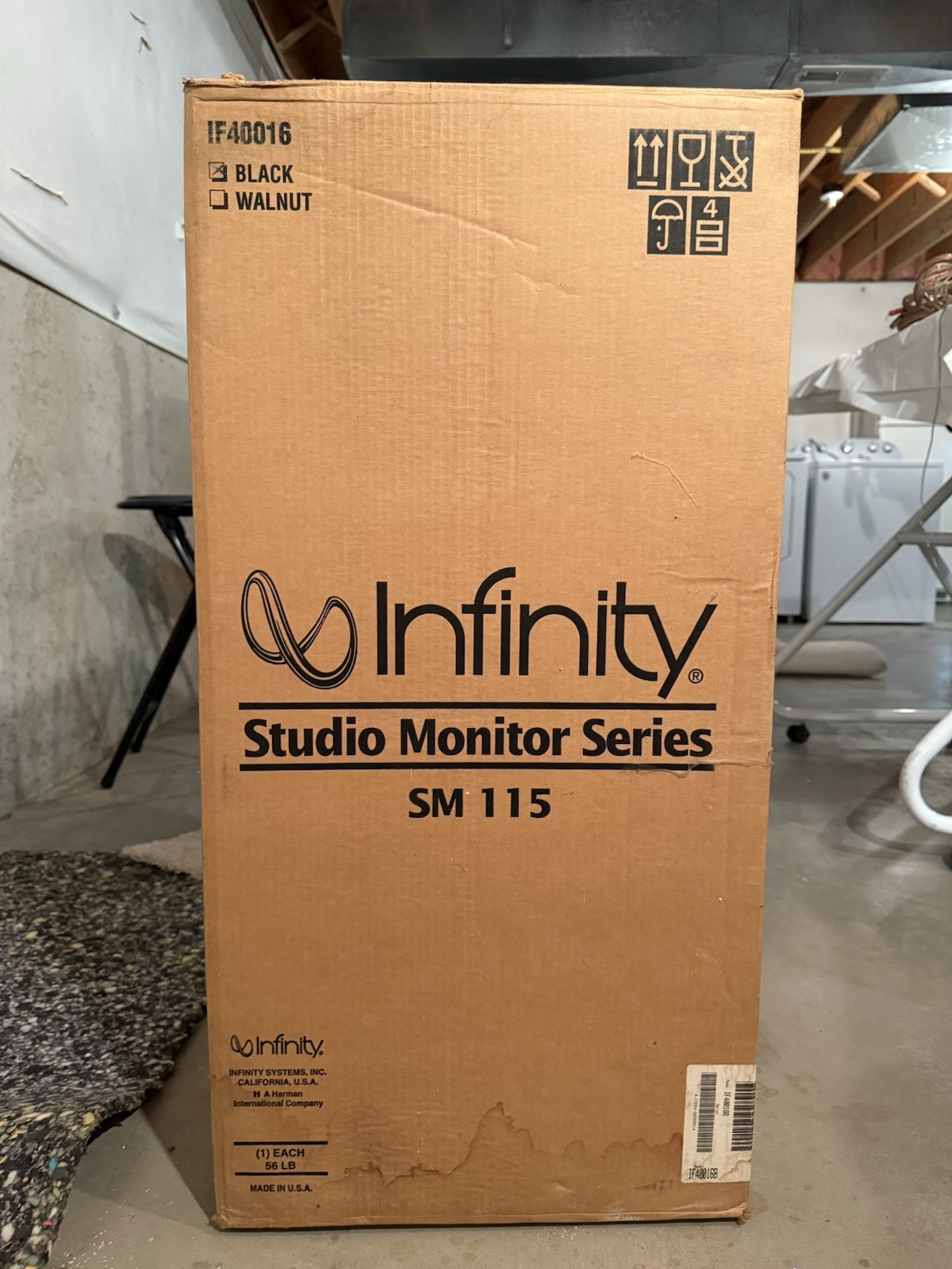 Infinity SM 115 Studio Monitor Series Speakers Black Pair