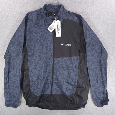 Adidas Terrex Trail Wind Breaker Water Repellent Running Jacket Mens Large