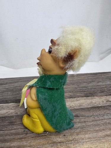 1960’s Shekter Leprechaun Troll. 6” Tall Original Glass Eyes Wool Hair Muldoon - Picture 6 of 20