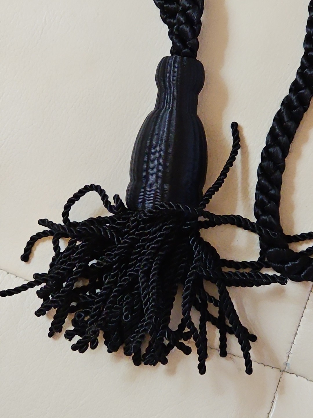 2 Black Curtain Drapery Decor Tassel Rope Cord Rope Tie Back  39"