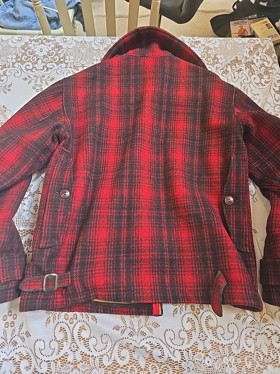 Vintage Woolrich Wool 1960 Hunting Jacket Men 545 Red Plaid