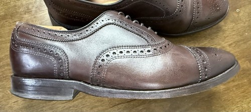 Allen Edmonds Strand Brogue Cap Toe Schuh Herren 8D Braun Leder Oxford USA - Bild 8 von 22