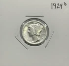 1924 D Mercury Dime, Good, 90% Silver, Extremely Low Mintage! 🔥🔥