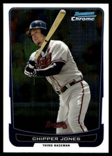 Chipper Jones 2012 Bowman Chrome #34 Atlanta Braves FREE SHIPPING AutographDen