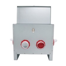 Durable Automatic Chicken Feeder 25lb No-Waste Metal Poultry Feeder 4-Ports