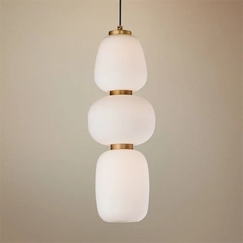 ET2 Soji 6" Wide Satin White Glass LED Mini Pendant Light - Picture 1 of 5