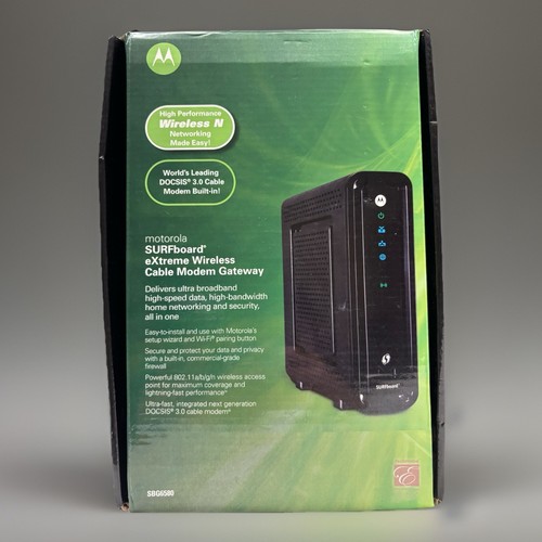 Motorola SURFboard SBG6580 DOCSIS 3.0 Wireless N Cable Modem Router Gateway NEW