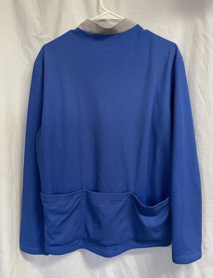 CAMISETA DE CICLISMO VINTAGE 90’S FILA Hombre AZUL POLIÉSTER Gris L/S Talla GRANDE Foto 4 de 4