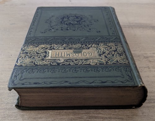 c. 1890 GOLDSMITH'S POEMS and PLAYS Antique Rare Copy HB RARE ERROR - Foto 6 di 18