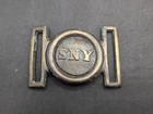 Civil War era US State of New York two-piece interlocking officer belt buckle.