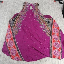 Free People Intimidately Dress Women's Medium COMBO Print Dress Purple 