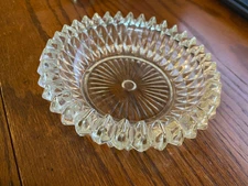 Vintage Glass Ashtray  5 1/2" Diameter