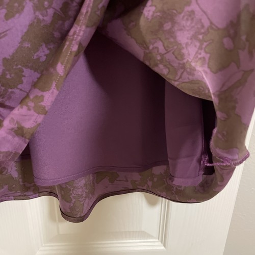 Nordstrom Rack Damen M lila braun A-Linien Rock unterhalb Knielang komplett gefüttert - Bild 3 von 6