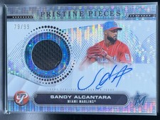 2024 Topps Pristine Pieces Relic /99 Auto Sandy Alcantara Miami Marlins