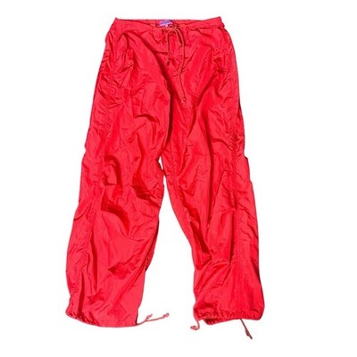 Edikted red parachute pants Size XS/Small