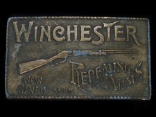 UC01130 VINTAGE 1970s  WINCHESTER REPEATING ARMS  GUN  FIREARM BELT BUCKLE