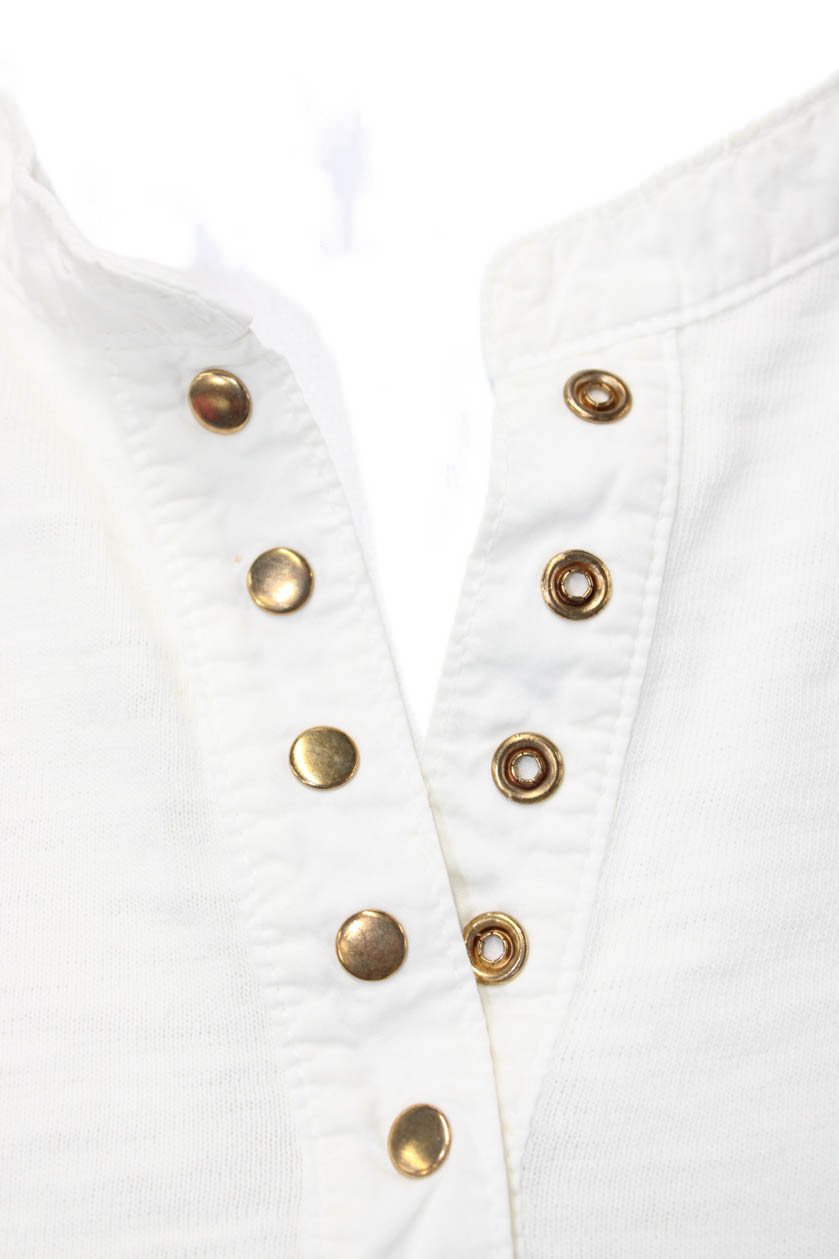 Nation LTD Womens Basic Button-Up White Cotton Lo… - image 4