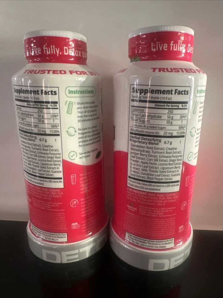 Pacote com 2 - Suplemento de ervas tropicais Herbal Clean QCarbo16 fl oz 16 - Imagem 3 de 4