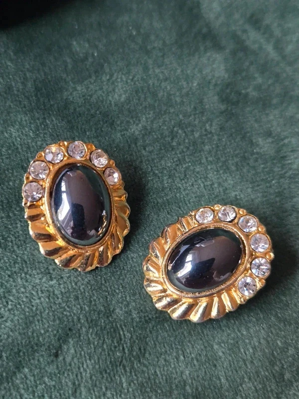 Ohrringe Ohrclips Festlich Weihnachten Kristallsteinchen Elegant Clips - Bild 4 von 4